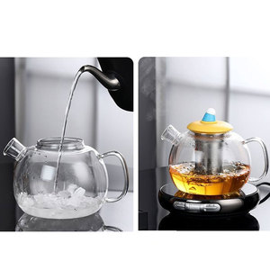 Théière <span class=keywords><strong>en</strong></span> verre transparent avec couvercle <span class=keywords><strong>en</strong></span> silicone motif dessin animé, grande capacité, résistante à la chaleur, <span class=keywords><strong>en</strong></span> borosilicate, pour la maison, pichet à eau et à fruits - Product Image 5