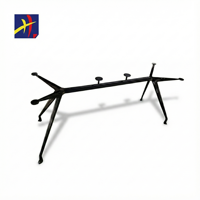 Pieds de table pliables en métal industriel moderne noir en forme de X avec connexion de quincaillerie pour bureaux de salon