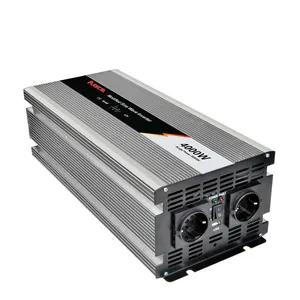 4000w純粋な正弦波4000ワット12v220vパワーインバーター、5V 1AUSBポートLCD付き