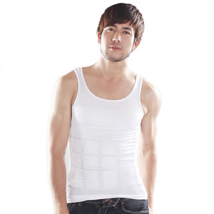 <b>Men's</b> <b>Compression</b> Shirt Tummy Slimming Body Shapers Belly <b>Compression</b> <b>Mens</b> Seamless <b>Vest</b> - Product Image 2