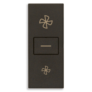 Interruptor de Ventilador 1P 10AX Negro con Iconos de Ventilador para Piezas de Aire Acondicionado - Product Image 1