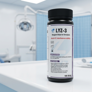 Kit de test urinaire LYZ pour diagnostic des infections urinaires, bandelettes de test pour 3 paramètres (glucose, protéines, pH), fabricant, personnalisable - Product Image 1