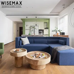 Mesa de Centro de Madera Maciza de Estilo Nórdico WISEMAX, Creatividad Original, Ecológica, Mesa de Centro Baja para Sala de Estar - Product Image 1