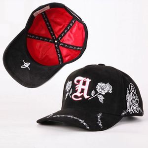 หมวกแก๊ปปักลายสไตล์สตรีทสปอร์ต 5 ชิ้น แบบยูนิเซ็กซ์ ขอบหมวกทำจากหนังกลับ ประดับด้วยคริสตัล ดีไซน์ทั่วไปสำหรับขายส่ง - Product Image 5