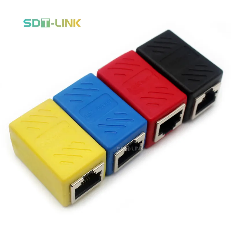 Factory OME Colorful Network Lan RJ45 8P8C Female To Female FTP STP Inline Coupler Connector Adapter For Cat5e Cat6 CAT7