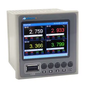Mpr400: gravador analógico digital 4 canais usb, gravador de dados de entrada universal industrial 4-20ma com modbus rs485
