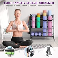 Équipement d'exercice et de fitness à domicile Organisateur de gymnastique Rangement de l'équipement de gymnastique Tapis de yoga Support de rangement