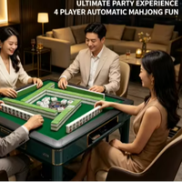 Table de Mahjong Électrique Automatique 36* avec Pieds en Acier Inoxydable, Design Minimaliste Moderne pour 4 Joueurs, Table de Jeu à Mélange Rapide