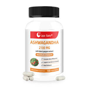 Fabricante de Suplementos de Ashwagandha al por Mayor, 2100 mg con Extracto de Pimienta Negra para el Apoyo Inmunológico, 100 Cápsulas de Ashwagandha - Product Image 1
