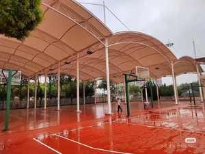 Carpa Deportiva con Techo en Forma de Arco, Carpa con Estructura para Deportes al Aire Libre como Bádminton, Fútbol, Baloncesto, Natación y Trampolín - Product Image 4