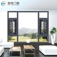 Ventana abatible de vidrio templado de una sola capa de 5mm de aluminio de bajo consumo insonorizado de 50cm de diseño personalizado