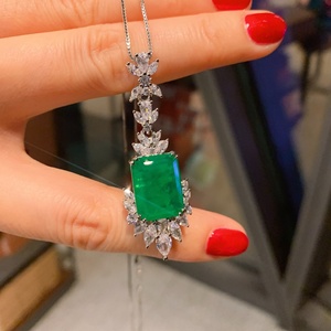 Wholesale Bulk Buyers Eco-friendly Copper 12*16MM Green Zircon Creative Full Diamond Jewelry Sets Fashion for Women - Product Image 5