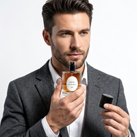 Flacon de parfum en verre transparent luxueux vide de 50 ml, flacon de parfum cylindrique avec pulvérisateur et étiquette personnalisée
