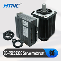 Moteur servo AC monophasé HTNC 2,3 kW 2,4 Nm 1500 tr/min 220 V avec bride de 130 mm, pilote EC-XP200-30PL et câbles de 5 m pour machine de découpe CNC