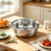 Ensemble de casseroles et de plaques de cuisson en acier inoxydable pour cuisinière à induction infrarouge à gaz