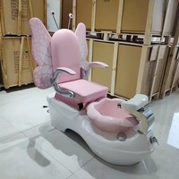 Chaise de pédicure papillon de manucure de station thermale d'enfants d'équipement de salon de beauté de conception unique rose à vendre