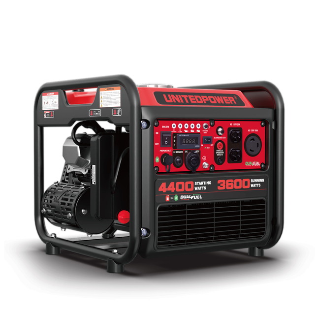 UNITEDPOWER 4 Stroke Open Frame Inverter Generator 3500W/3800W/4000W 223cc Displacement 15L Fuel Tank Recoil Start