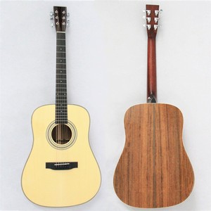 Instruments de musique de haute qualité, <span class=keywords><strong>guitare</strong></span> acoustique de 41 pouces avec table en épicéa massif et fond/côtés en noyer massif avec manche en ébène - Product Image 1