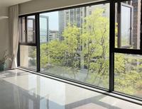 Sistema de Puerta y Ventana Abatible de Diseño Moderno Personalizado, Ventana de Aluminio con Doble Acristalamiento Resistente a Impactos para Uso en Zonas de Huracanes
