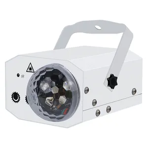 SHTX Double Trou 16in1 LED Magic Ball Laser Beam Pattern Light avec Télécommande pour Party Club KTV Bar RGB Stage Effect Light