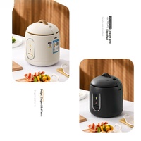 Cuisinière à riz multifonctionnelle en acier inoxydable, mini, avec revêtement antiadhésif, faible consommation d'énergie, commande mécanique, capacité de 1 à 2 litres pour la maison