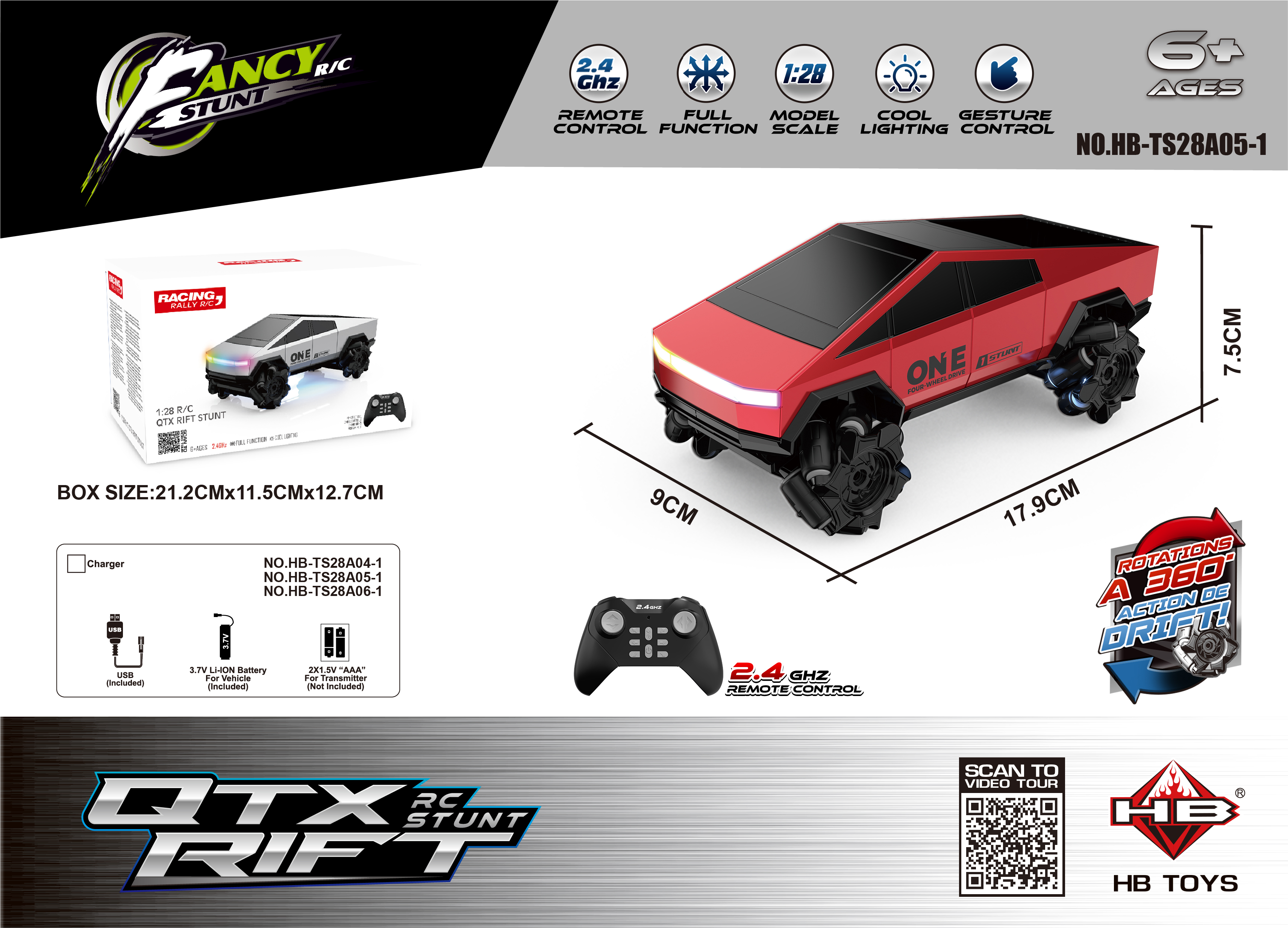 HB-TS28A05-1 Red (with battery)