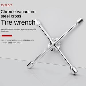 Гаечный ключ для колесных гаек из легированной стали, крестообразный, ручной, промышленный, с прямой рукояткой, метрический, для автосервиса - Product Image 1