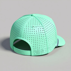 Custom Sporty Nylon Fabric Baseball Rope Golf Hats Laser Cut Hole Embroidery Logo Waterproof 5 Panel Unisex Injae Vina - Product Image 4