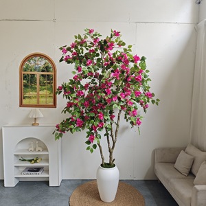 <span class=keywords><strong>Arbre</strong></span> artificiel de bougainvillier de haute qualité en gros, <span class=keywords><strong>arbre</strong></span> à fleurs artificiel en pot pour la décoration intérieure et extérieure de mariages, hôtels et maisons - Product Image 1