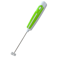 Mélangeur à Immersion Électrique en Acier Inoxydable Portable Mélangeur de Boissons Mousseur à Lait Usage Domestique Mini Fouet à Café en Plastique