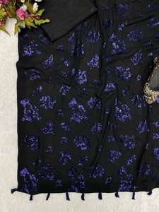 New Block Buster Bollywood Sequence Design Women Saree para bodas y festivales de proveedor indio - Product Image 5