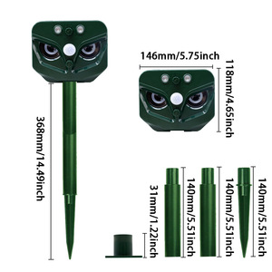 Top vente étanche facilement installer répulsif à ultrasons à énergie solaire pour protéger les rongeurs singes chiens - Product Image 2