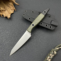 Vente en gros de couteaux à lame fixe droite avec manche G10 4045, couteaux tactiques de survie pour le camping en plein air, la chasse, avec étui Kydex