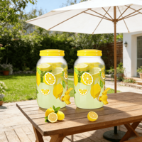 Pompe Distributrice Personnalisée avec Logo Imprimé, en Plastique PET de Qualité Alimentaire, Grande Capacité, pour Eau et Boissons, avec Robinet