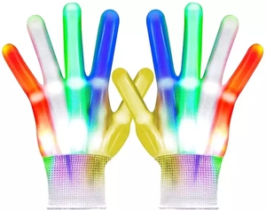 Sarung Tangan LED Menyala, Kostum Pesta Menyala, Mainan Keren untuk Anak Perempuan dan Laki-laki, Versi Halloween Natal, Mainan Bercahaya Kreatif - Product Image 1