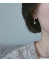 Pendientes de Plata de Ley 925 con Gancho de Alambre Trenzado, Pendientes Colgantes Ovalados con Circonita Cúbica, Joyería Minimalista para Mujer, Admite Logotipo Personalizado