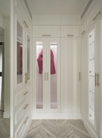 Dressing de Luxe avec Coiffeuse, Système de Rangement Personnalisé et Meuble de Toilette pour Chambre Parentale
