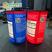 Tables pliantes personnalisées avec logo pour stand de promotion, stand de salon professionnel, table LED pop-up, fournitures pour stand de vendeur, comptoir de réception pliable