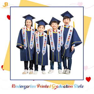 Robe de graduation pour enfants bleu marine en gros avec étole, tunique de graduation préscolaire - Product Image 6