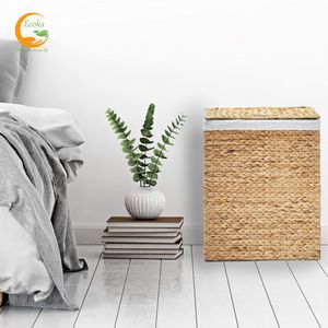 Ecoka Handicraft Laundry <b>Basket</b> Oak Hamper Drum <b>Small</b> Wicker <b>Baskets</b> for With Lid Cheap Price - Product Image 2