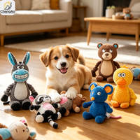 Jouets écologiques pour chiens : Jouet à tirer en peluche renard couineur avec corde en coton double couche, pour le nettoyage des dents et anti-ennui, grand format, accessoires pour animaux de compagnie