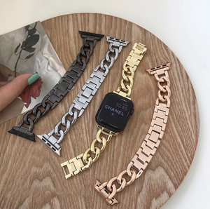 Correa de Metal de Moda con Fragancia para <span class=keywords><strong>Apple</strong></span> <span class=keywords><strong>Watch</strong></span> 6 38mm42mm44mm40mm, Correa de Cadena de Una Sola Hilera de Metal para Niñas, Compatible con iWatch 5/4/3/2/<span class=keywords><strong>SE</strong></span> - Product Image 5