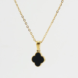 Zogxin Four Leaf Clover Jewelry Set Stainless Steel Gold Plated Necklace And Earrings For Women Gift Fashion Jewelry - Product Image 4