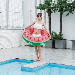 <b>Inflatable</b> Watermelon Swimming Ring 120cm Thickened PVC Adult Pool <b>Float</b> Unisex Floating Tube For Pool Water Park - Product Image 3