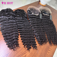Peluca sin pegamento 13x4 de cabello humano, pre-arrancada, lista para usar, con encaje frontal, cutícula alineada, peluca de onda profunda con encaje frontal.