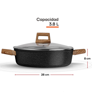 High Quality Modern Style Induction Ready Soup <b>Pots</b> Casserole Ceramic Non-Stick Forged Cookware Shallow Casserole - Product Image 6