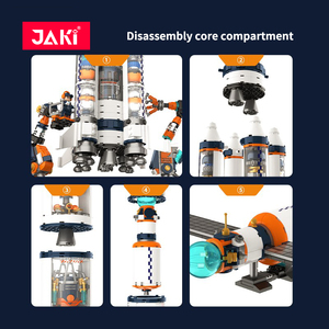 Jaki Bán Buôn Kích Thước Lớn Điện Tử Tự Làm Xây Dựng Đồ Chơi Đặt Bình Minh Vinh Quang Tên Lửa Mô Hình Với Ánh Sáng Xây Dựng Gạch Cho Trẻ Em - Product Image 4