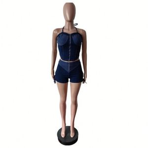 <strong>Women</strong> Gothic <strong>Luscious</strong> Curvy Denim Shorts MID-Rise Bling and Belted Insta Stretch Junior Sizes - Product Image 2
