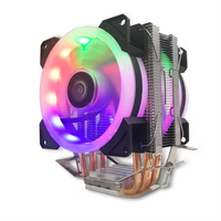 Ventilateur de refroidissement CPU pour ordinateur de jeu Cool Storm High Performance RGB Heatpipe avec roulement fluide en cuivre et aluminium pour processeurs Intel