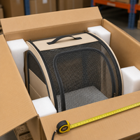 Bolsa de Transporte Multifuncional para Mascotas YAOYUE, Mochila de Viaje Transpirable de Tela Oxford con Malla para Perros y Gatos